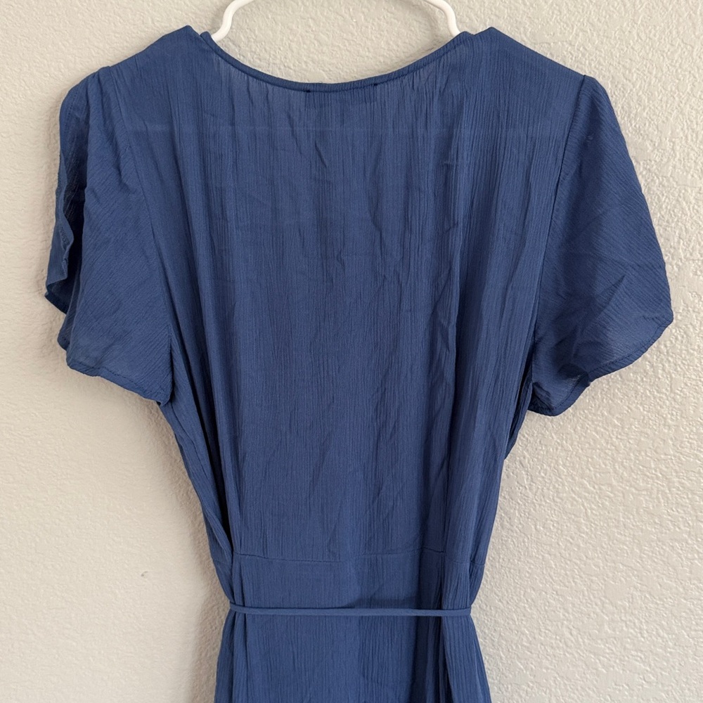Lulus Heart of Marigold Denim Blue Wrap Maxi Dress - Picture 12 of 13